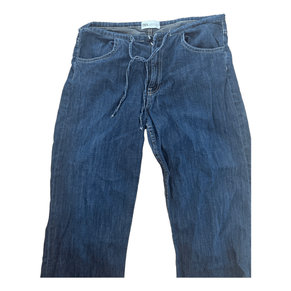 Blue denim jeans