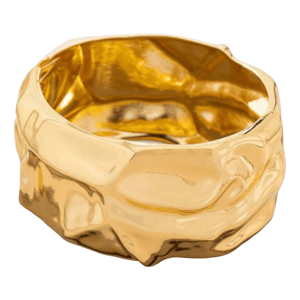 Guldtonet bred armring