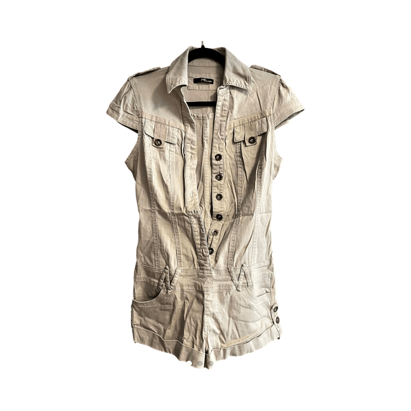 Stone cotton playsuit