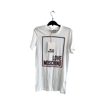 Love Moschino white dress T-shirt S/M