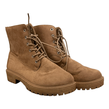 Brown lace-up ankle boots