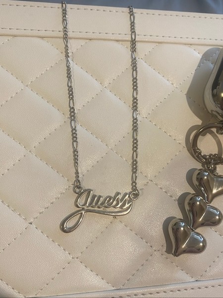 Silver tone Guess necklace