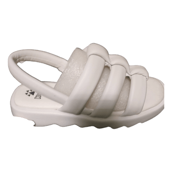 White padded sandals
