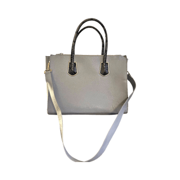 H&M Light Grey Bag with handles and a band that is removable.