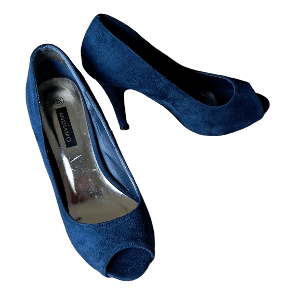 Siniset peep-toe avokkaat, koko 38