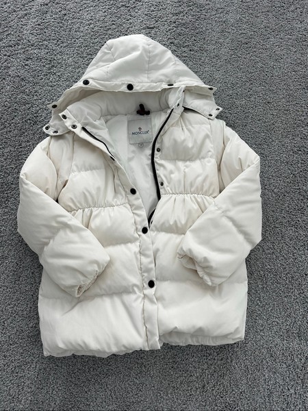 White Moncler puffer jacket