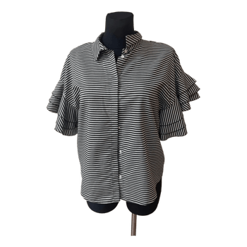 Striped shirt with ruffles
