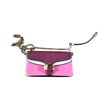 Aito Coach pink-burgundy nahkainen olkalaukku
