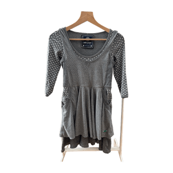 Grey polka dot dress from Superdry