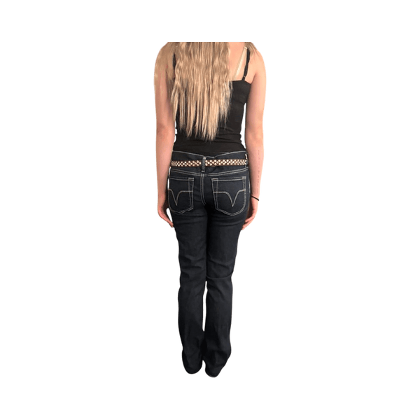Blue flared jeans