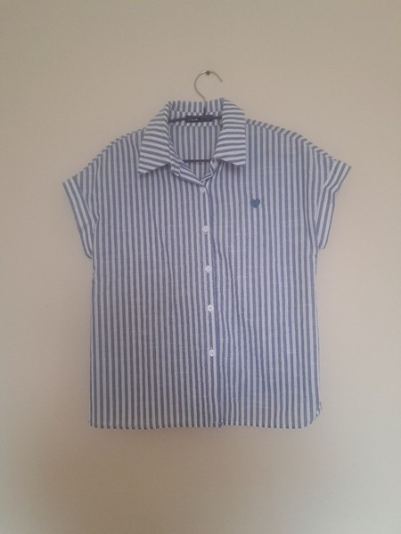 Striped blue shirt