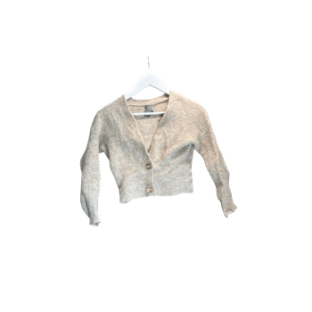 beige neulecardigan