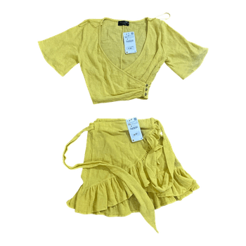 Zara yellow top and skirt set