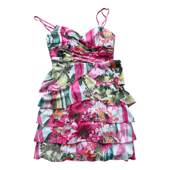 Rinascimento floral tiered dress