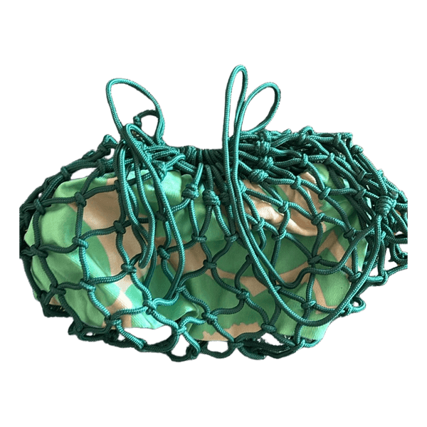 Marimekko Unikko Green rope net bag