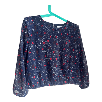 LuluCastagnette navy printed blouse