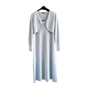 Gobi cashmere set: sleeveless dress + bolero