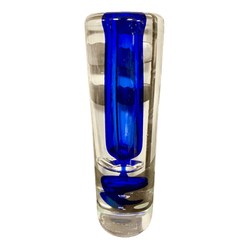Blue glass vase Hut Princ