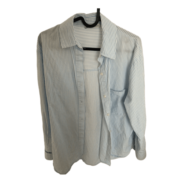 Blue striped cotton shirt