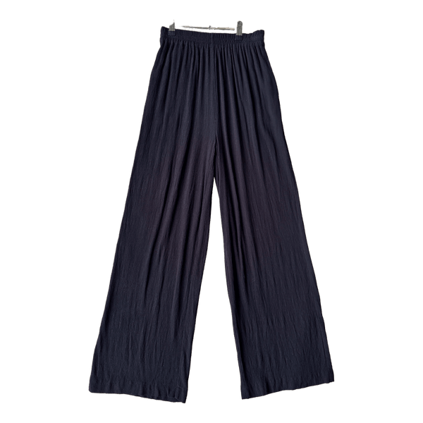 Black wide-leg trousers