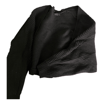 Black ribbed cardigan