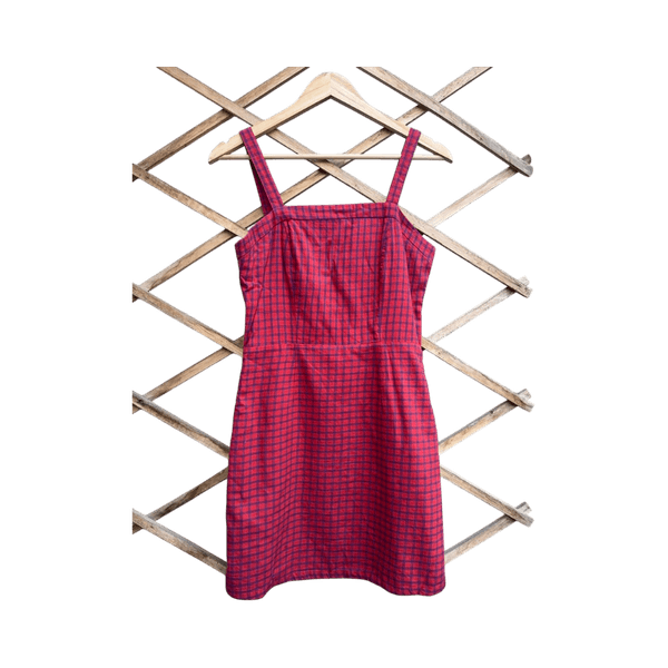 Red checkered mini dress
