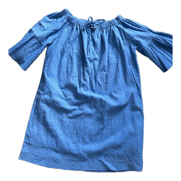 Blue cotton mini dress