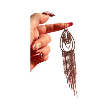 Silver dangling earrings