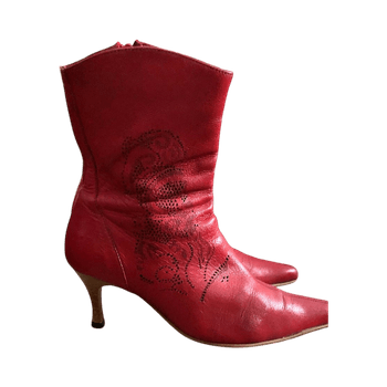 Punaiset nahka saappaat koko 36/37