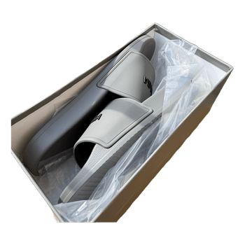 Balenciaga grey rubber slides