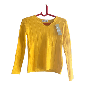 Yellow knitted sweater