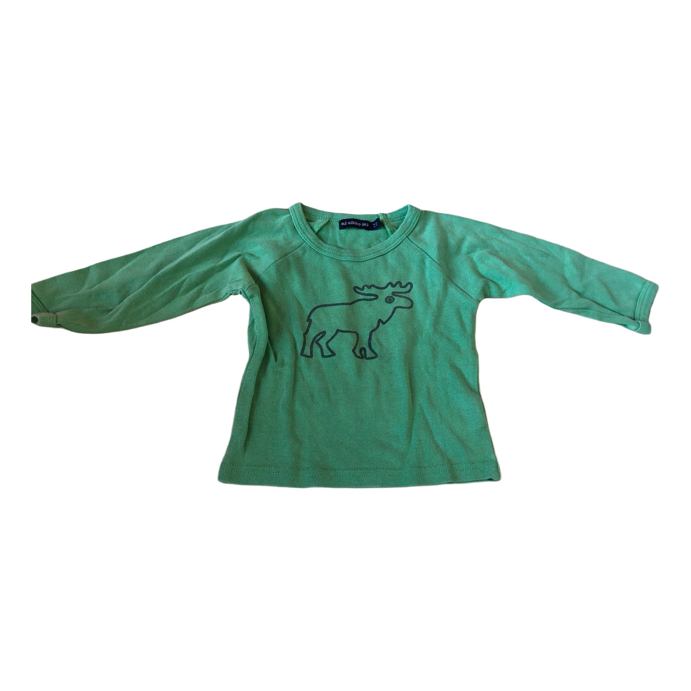 Grøn langærmet t-shirt