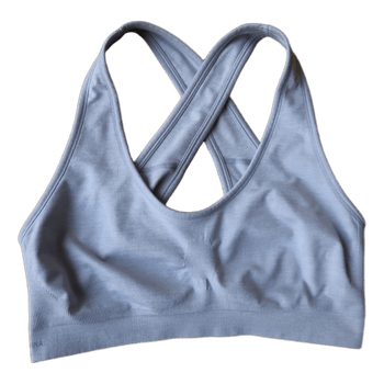 Light blue sports bra