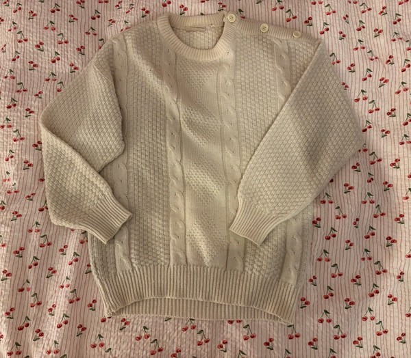Cream knitted sweater