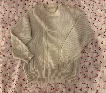 Cream knitted sweater