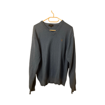 Blue v-neck sweater