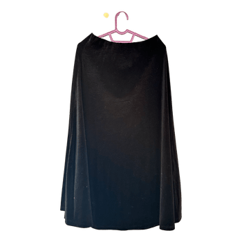 Black velvet skirt