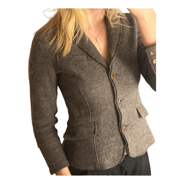 Brun uldblazer
