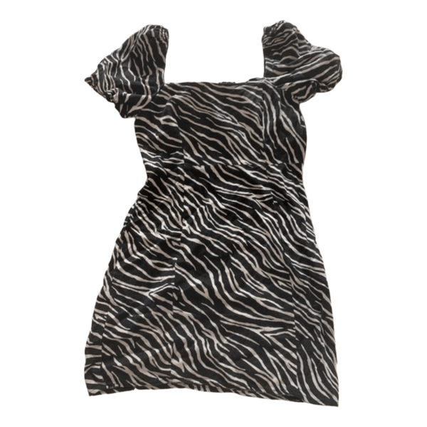 Zebrakuvioinen lyhyt mekko