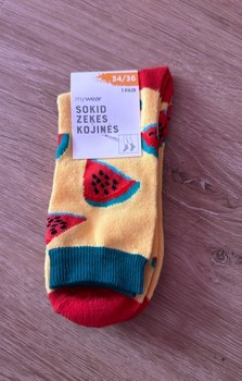 Watermelon pattern socks