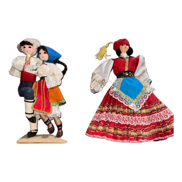 Traditional folk costume dolls