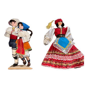 Traditional folk costume dolls