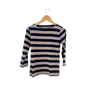 Black  striped long-sleeved top