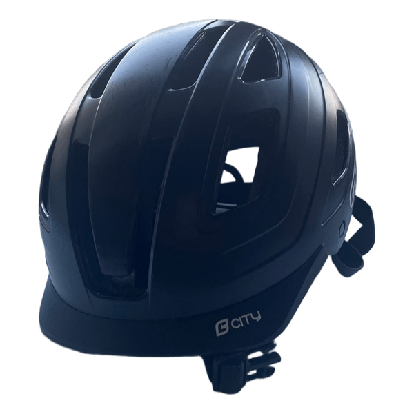 Black bicycle helmet