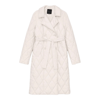 Beige quilted coat