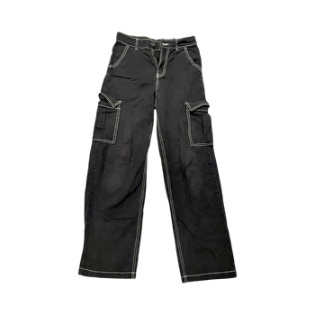 Mustat leveälahkeiset housut