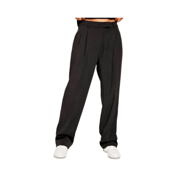 Black wide-leg trousers