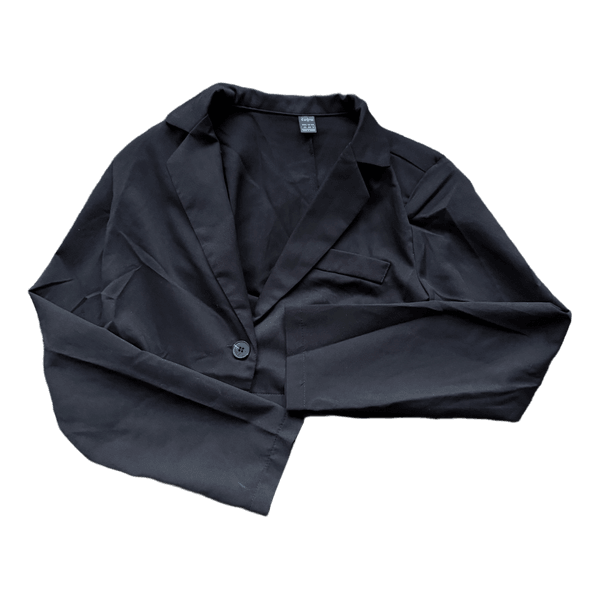 Black cropped blazer