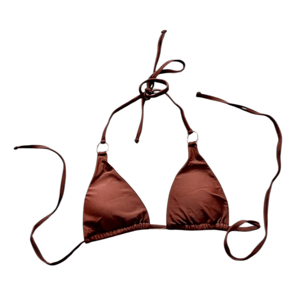 Brown bikini top