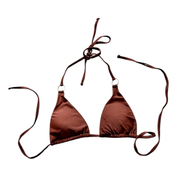 Brown bikini top